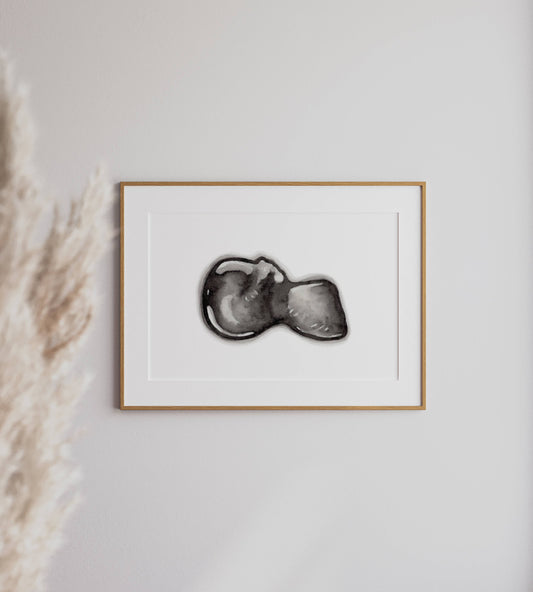 Echo Schilderij A4 - Zwart