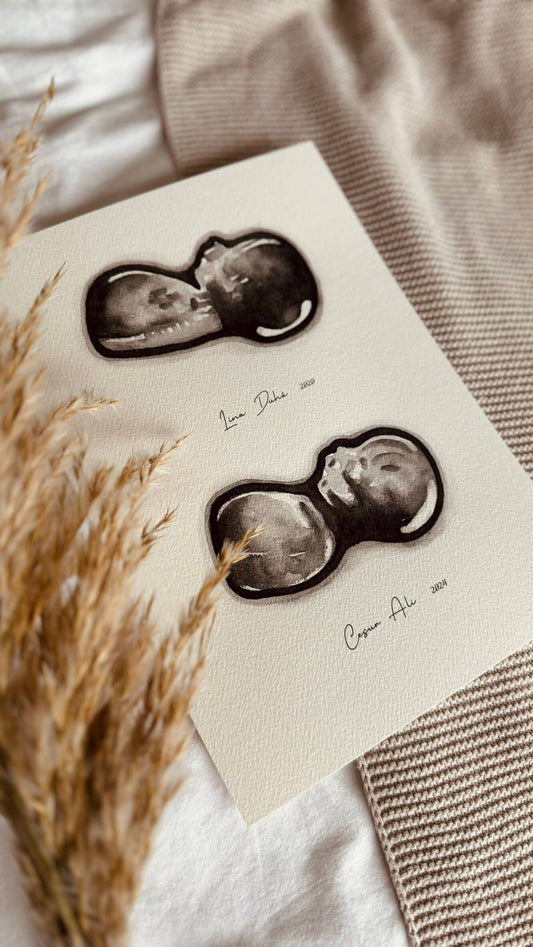 Echo Schilderij  Duo - Zwart