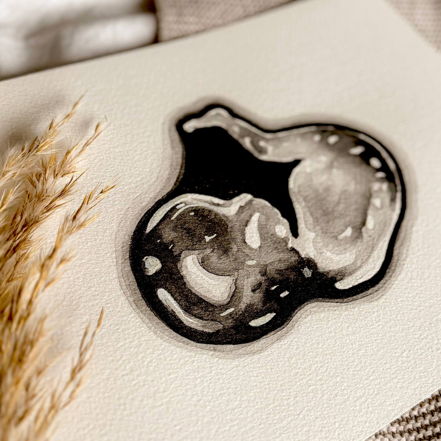 Echo Schilderij A4 - Zwart