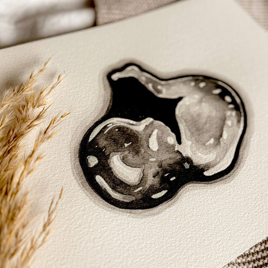 Echo Schilderij A4 - Zwart