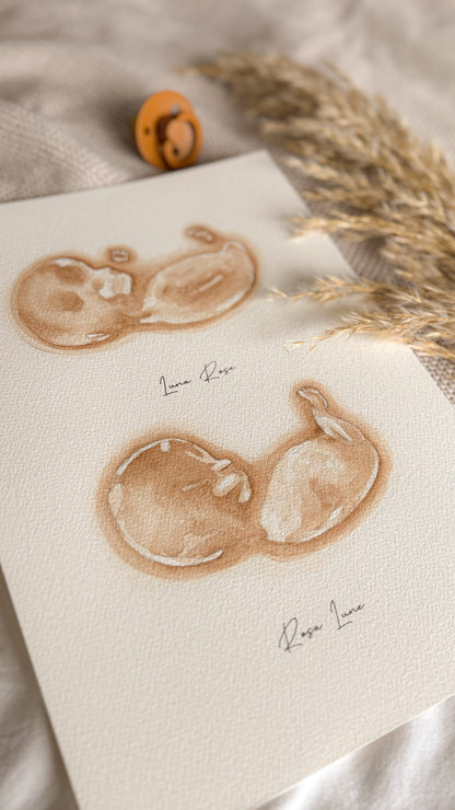 Echo Schilderij  Duo - Nude